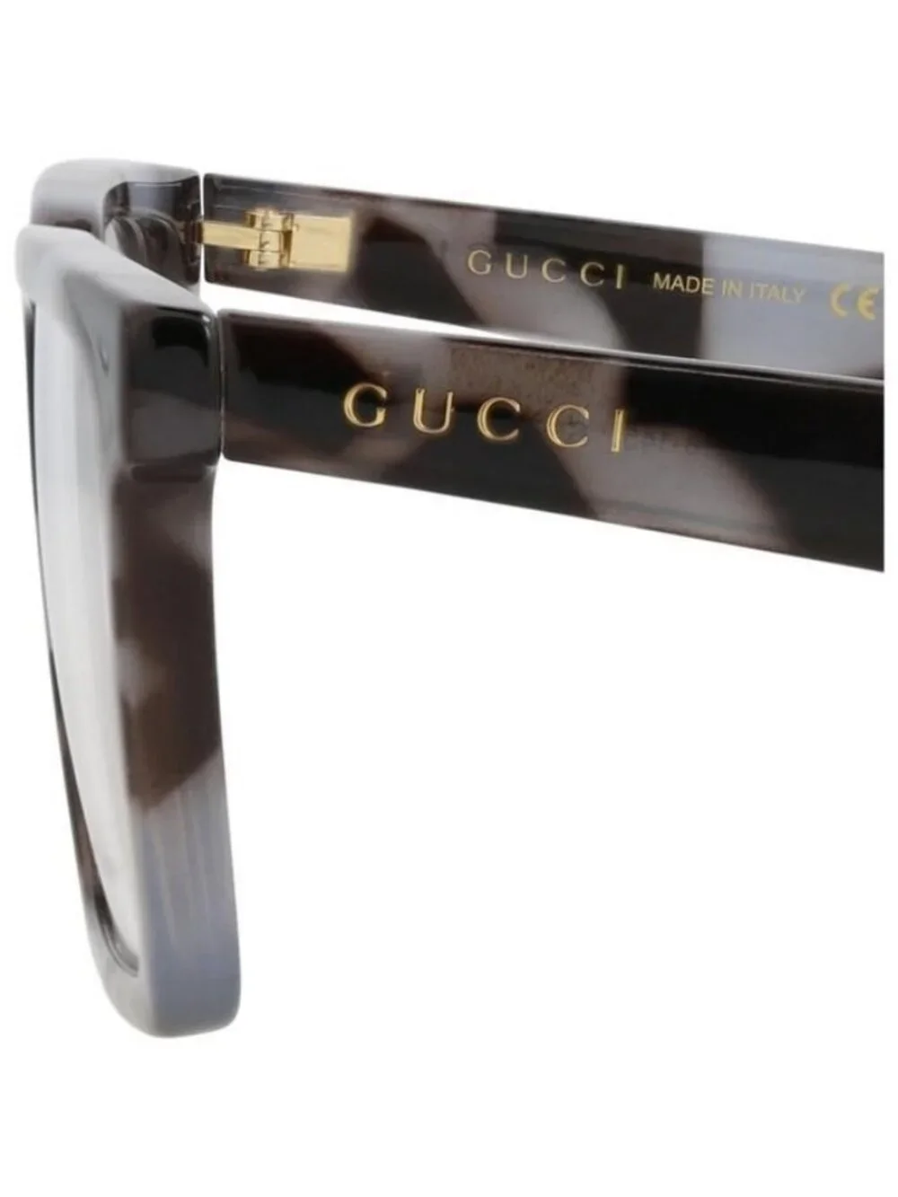 New Gucci Mens Square/Rectangle Grey Grey Transparent Fashion Designer Eyeglasse